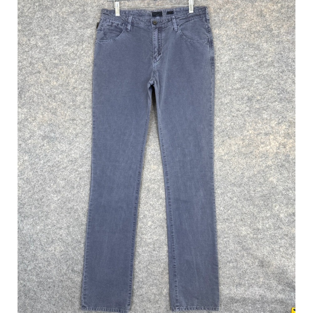 Paul Smith Jeans Mens 31 31x35 Long Blue Ribbed Lightweight Slim Straight Pants